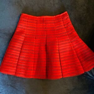 Sandro Paris  'Jackpot' Perforated Fit & Flare Skirt